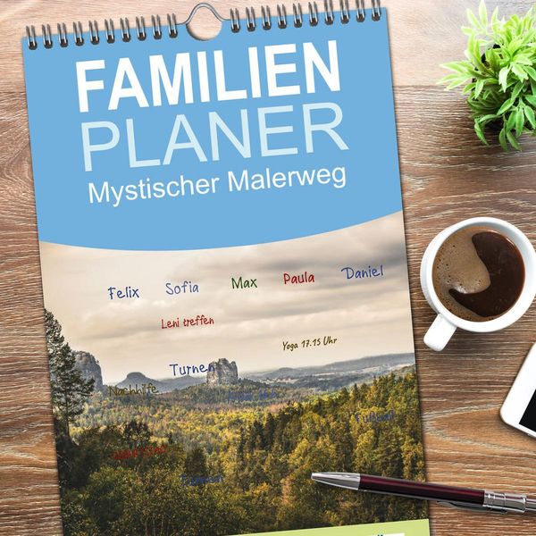 Produktbild: Familienplaner 2026 - Mystischer Malerweg mit 5 Spalten (Wandkalender, 21 x 45 cm) CALVENDO
