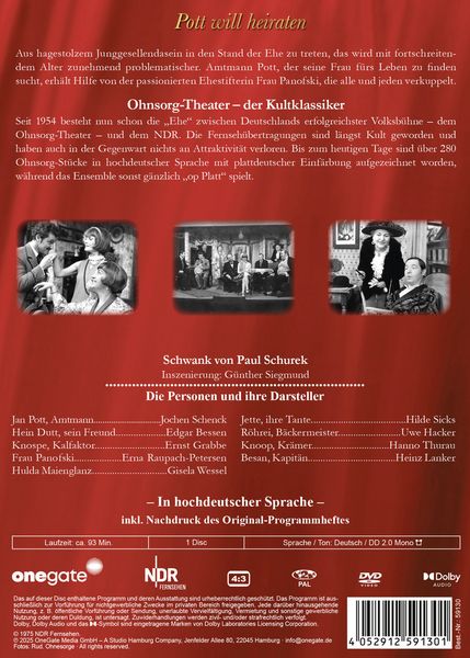 Produktbild: Ohnsorg-Theater Klassiker: Pott will heiraten