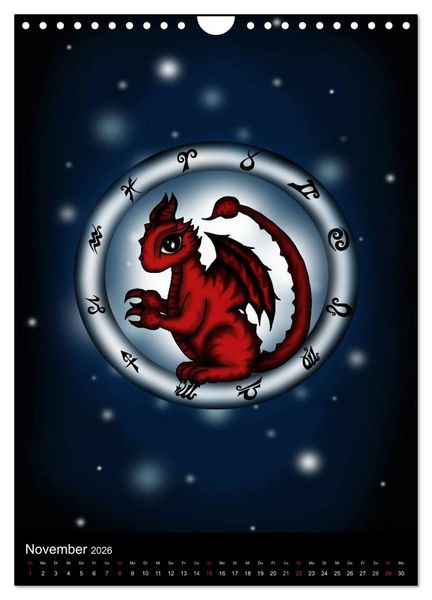 Produktbild: Drachen-Sternzeichen (Wandkalender 2026 DIN A4 hoch), CALVENDO Monatskalender