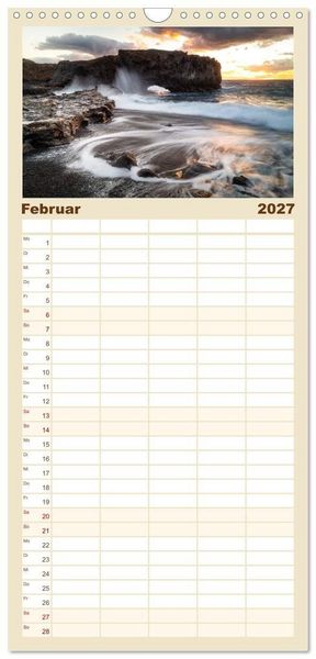 Produktbild: Familienplaner 2027 - La Palma - La Isla Bonita mit 5 Spalten (Wandkalender, 21 x 45 cm) CALVENDO