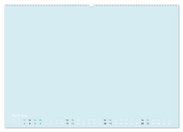 Produktbild: Bastelkalender - hell Blau (Wandkalender 2026 DIN A2 quer), CALVENDO Monatskalender