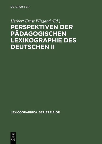 Produktbild: Perspektiven der p&auml;dagogischen Lexikographie des Deutschen II