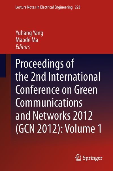 Produktbild: Proceedings of the 2nd International Conference on Green Communications and Networks 2012 (GCN 2012): Volume 1
