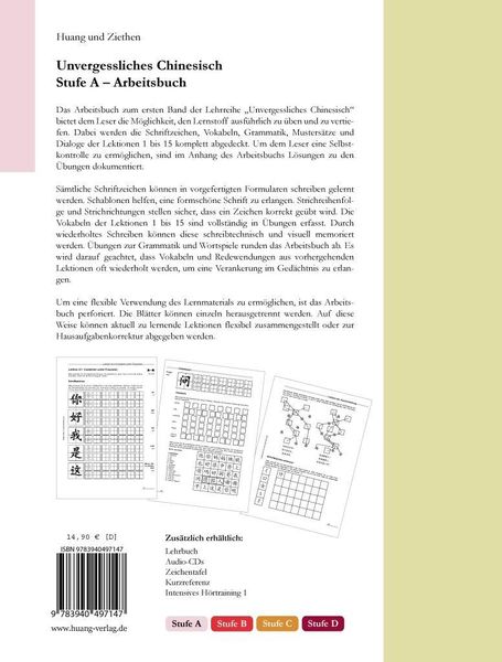Produktbild: Unvergessliches Chinesisch, Stufe A