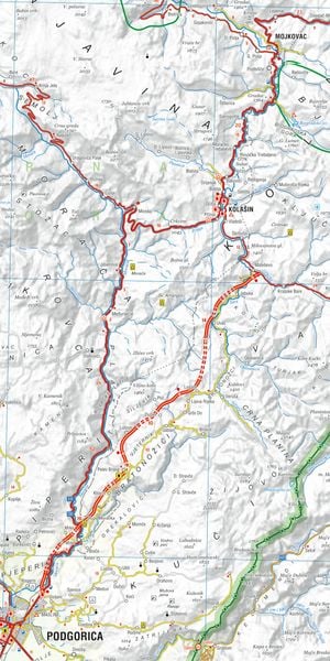 Produktbild: MoTourMaps Montenegro & Albanien Nord Auto- und Motorradkarte 1:250.000