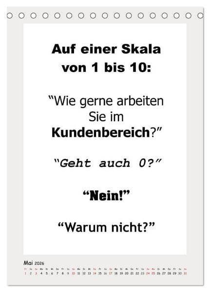 Produktbild: Spr&uuml;chekalender. Witziges f&uuml;rs B&uuml;ro (Tischkalender 2026 DIN A5 hoch), CALVENDO Monatskalender