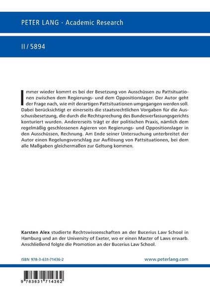 Produktbild: Patt im Ausschuss