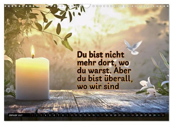 Produktbild: Trost - in stillen Momenten (Wandkalender 2027 DIN A3 quer), CALVENDO Monatskalender