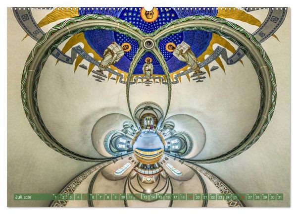 Produktbild: G&ouml;ttliche Projektionen - Kirchenpanoramen (hochwertiger Premium Wandkalender 2026 DIN A2 quer), Kunstdruck in Hochglanz