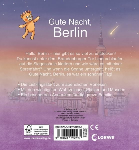 Produktbild: Gute Nacht, Berlin