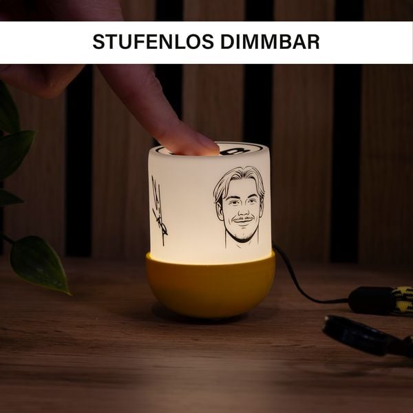 Produktbild: Eggys Mystery Lights x BVB Akku Nachtlicht Sammelbox mit praktischem Anh&auml;nger
