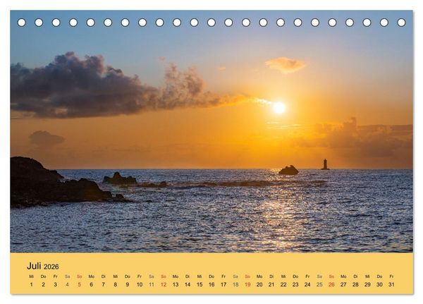 Produktbild: Sonnenunterg&auml;nge an der Atlantikk&uuml;ste (Tischkalender 2026 DIN A5 quer), CALVENDO Monatskalender