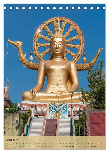 Produktbild: BUDDHA in GOLD (Tischkalender 2026 DIN A5 hoch), CALVENDO Monatskalender