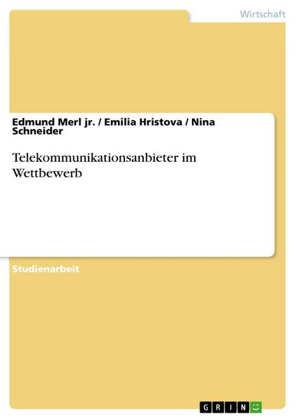 Produktbild: Telekommunikationsanbieter im Wettbewerb