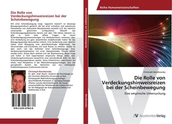 Produktbild: Die Rolle von Verdeckungshinweisreizen bei der Scheinbewegung