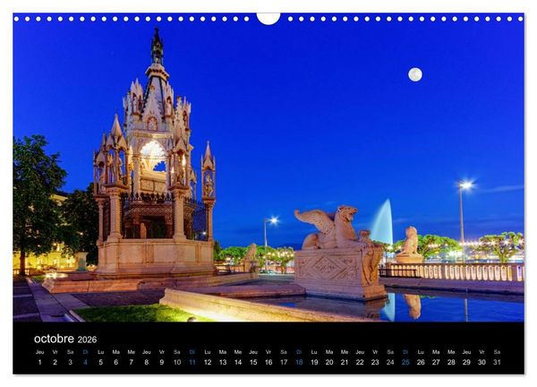 Produktbild: Cr&eacute;puscule sur Gen&egrave;ve (Calendrier mural 2026 DIN A3 vertical), CALVENDO calendrier mensuel