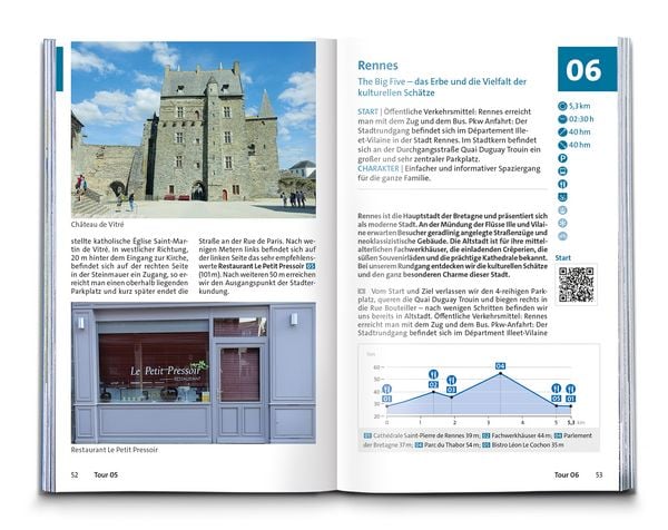 Produktbild: KOMPASS Wanderf&uuml;hrer Bretagne, vom Mont-Saint-Michel bis Saint-Nazaire, 55 Touren mit Extra-Tourenkarte