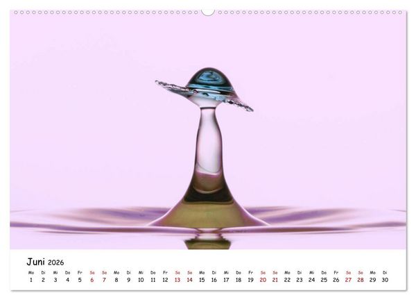 Produktbild: Wassertropfen - Kunstwerke der Natur (hochwertiger Premium Wandkalender 2026 DIN A2 quer), Kunstdruck in Hochglanz