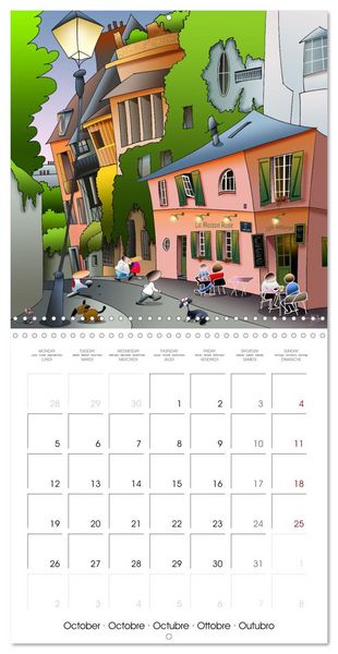 Produktbild: PARICATURES (Calendrier mural carr&eacute; 2026 30x30 cm) Calendrier double avec une page pour vos prises de notes