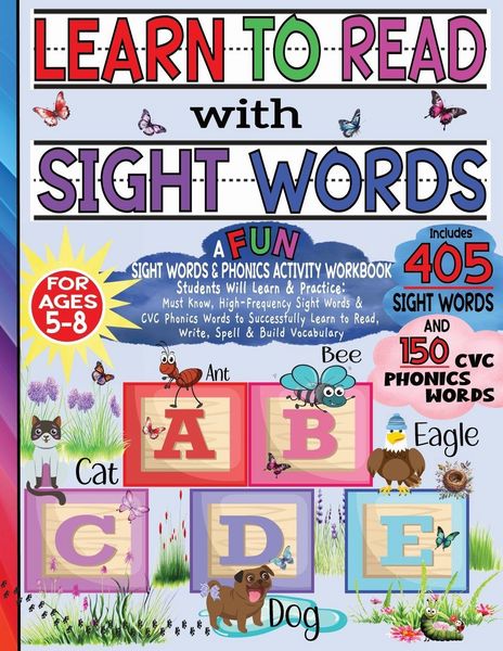 Produktbild: Learn to Read with Sight Words & Phonics Activity Workbook