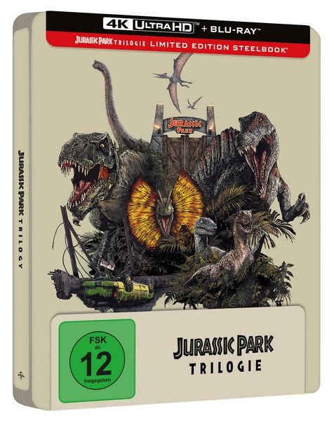 Produktbild: Jurassic Park - Trilogie - Steelbook - Limited Edition (4K Ultra HD) (+ Blu-ray)