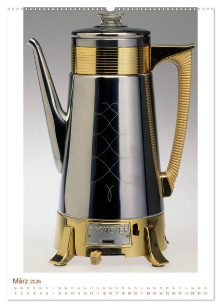 Produktbild: Espressokocher mit Geschichte: Kaffee ist fertig (hochwertiger Premium Wandkalender 2026 DIN A2 hoch), Kunstdruck in Hochglanz