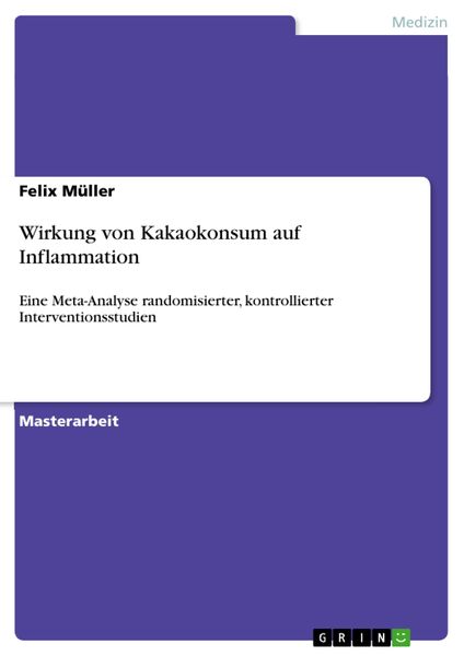 Produktbild: Wirkung von Kakaokonsum auf Inflammation