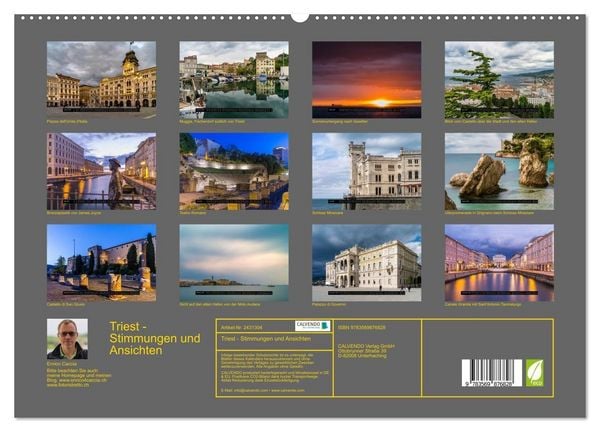 Produktbild: Triest - Stimmungen und Ansichten (hochwertiger Premium Wandkalender 2027 DIN A2 quer), Kunstdruck in Hochglanz