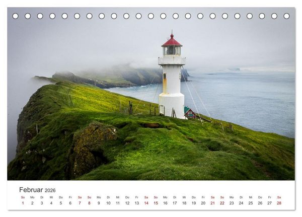 Produktbild: F&auml;r&ouml;er Inseln - Geheimnisvolle Inseln im Nordatlantik (Tischkalender 2026 DIN A5 quer), CALVENDO Monatskalender