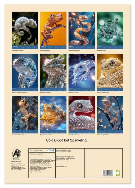Produktbild: Cold Blood but Sparkeling (Wall Calendar 2026 DIN A2 portrait), CALVENDO 12 Month Wall Calendar