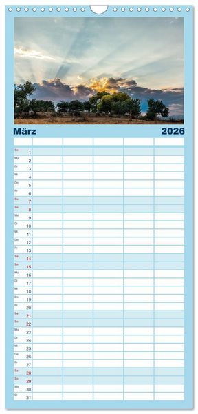 Produktbild: Familienplaner 2026 - Peloponnes - Einladung zum Chillen mit 5 Spalten (Wandkalender, 21 x 45 cm) CALVENDO