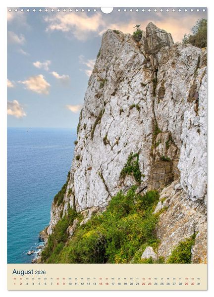 Produktbild: Gibraltar - Die Heimat der Berberaffen auf dem Rock (Wandkalender 2026 DIN A3 hoch), CALVENDO Monatskalender