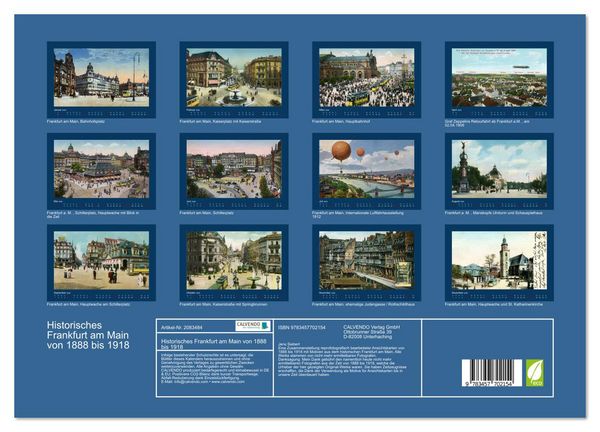 Produktbild: Historisches Frankfurt am Main von 1888 bis 1918 (hochwertiger Premium Wandkalender 2026 DIN A2 quer), Kunstdruck in Hochglanz