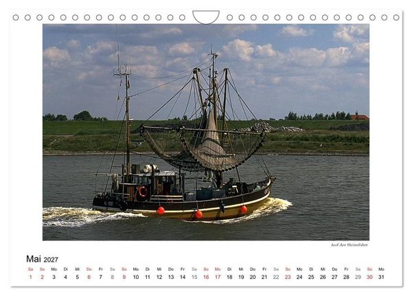 Produktbild: Krabbenkutter in Ostfriesland (Wandkalender 2027 DIN A4 quer), CALVENDO Monatskalender