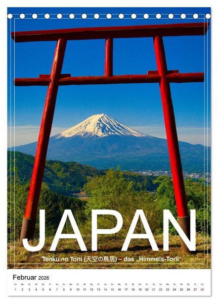 Produktbild: Japan PosterArt 2024 (Tischkalender 2026 DIN A5 hoch), CALVENDO Monatskalender