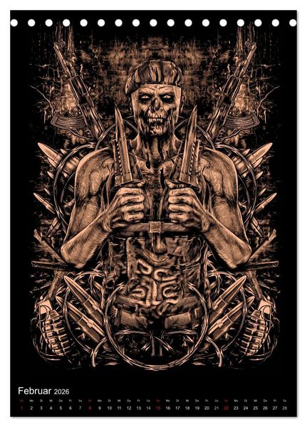 Produktbild: BLOODBOY/WAR ILLUSTRATION (Tischkalender 2026 DIN A5 hoch), CALVENDO Monatskalender