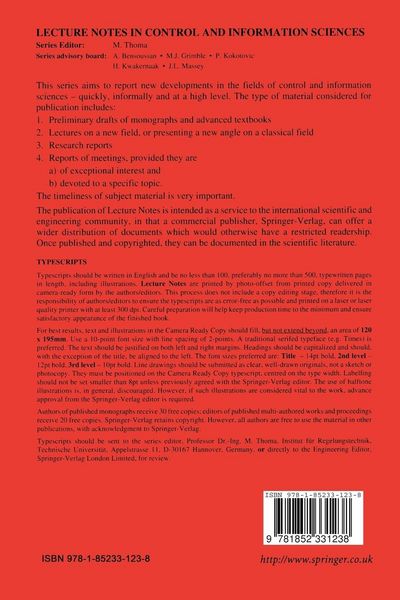 Produktbild: Progress in System and Robot Analysis and Control Design