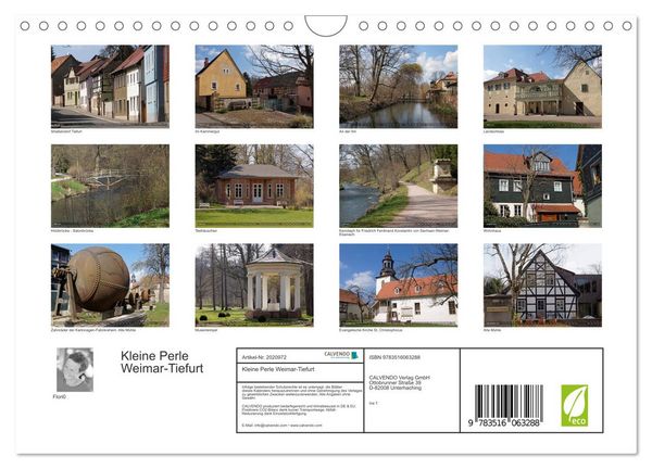Produktbild: Kleine Perle Weimar-Tiefurt (Wandkalender 2026 DIN A4 quer), CALVENDO Monatskalender