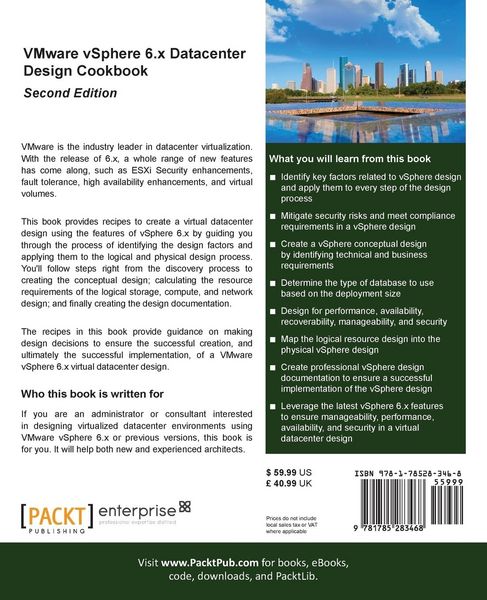 Produktbild: VMware vSphere 6.x Datacenter Design Cookbook - Second Edition