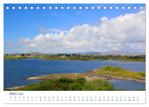 Produktbild: Irland 2026. Impressionen zwischen gr&uuml;nen H&uuml;geln und blauen K&uuml;sten (Tischkalender 2026 DIN A5 quer), CALVENDO Monatskalender