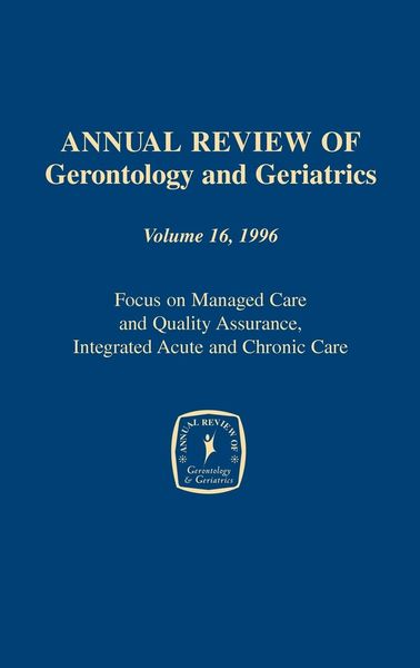 Produktbild: Annual Review of Gerontology and Geriatrics, Volume 16, 1996