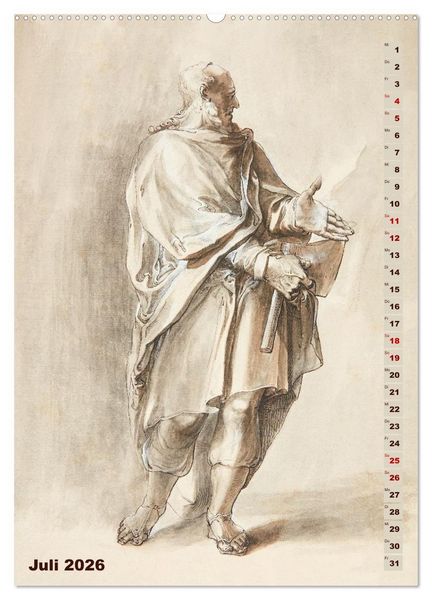 Produktbild: Jesus und die zw&ouml;lf Apostel (hochwertiger Premium Wandkalender 2026 DIN A2 hoch), Kunstdruck in Hochglanz