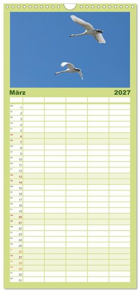 Produktbild: Familienplaner 2027 - Die Schlei - Segelrevier und Naturpark mit 5 Spalten (Wandkalender, 21 x 45 cm) CALVENDO