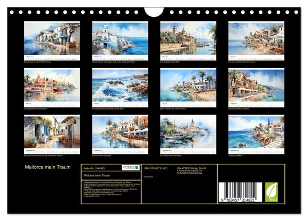 Produktbild: Mallorca mein Traum (Wandkalender 2026 DIN A4 quer), CALVENDO Monatskalender