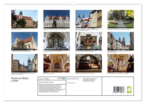 Produktbild: Rund um Martin Luther (hochwertiger Premium Wandkalender 2026 DIN A2 quer), Kunstdruck in Hochglanz