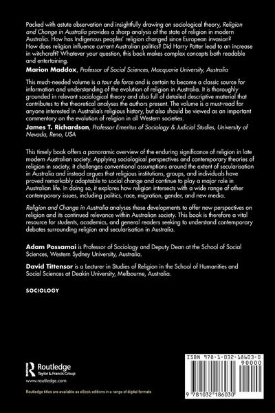 Produktbild: Religion and Change in Australia
