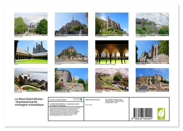Produktbild: Le Mont-Saint-Michel - Impressionnante montagne monastique (Calendrier mural 2026 DIN A4 vertical), CALVENDO calendrier mensuel