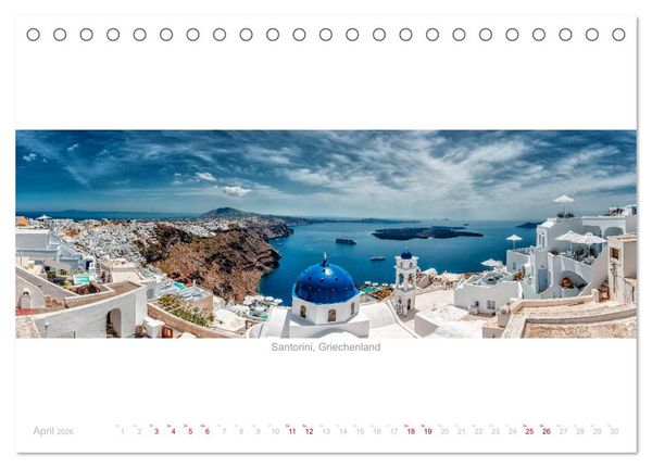 Produktbild: Panoramablicke weltweit (Tischkalender 2026 DIN A5 quer), CALVENDO Monatskalender