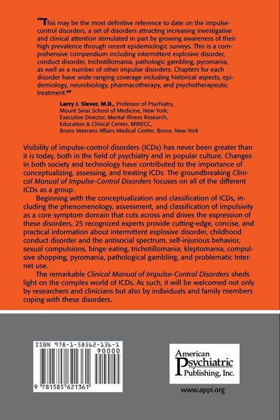 Produktbild: Clinical Manual of Impulse-Control Disorders