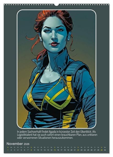 Produktbild: Starke Frauen im Comicbook-Stil (hochwertiger Premium Wandkalender 2026 DIN A2 hoch), Kunstdruck in Hochglanz